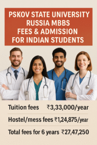 Pskov State University Russia MBBS Fees & Admission for Indian Students