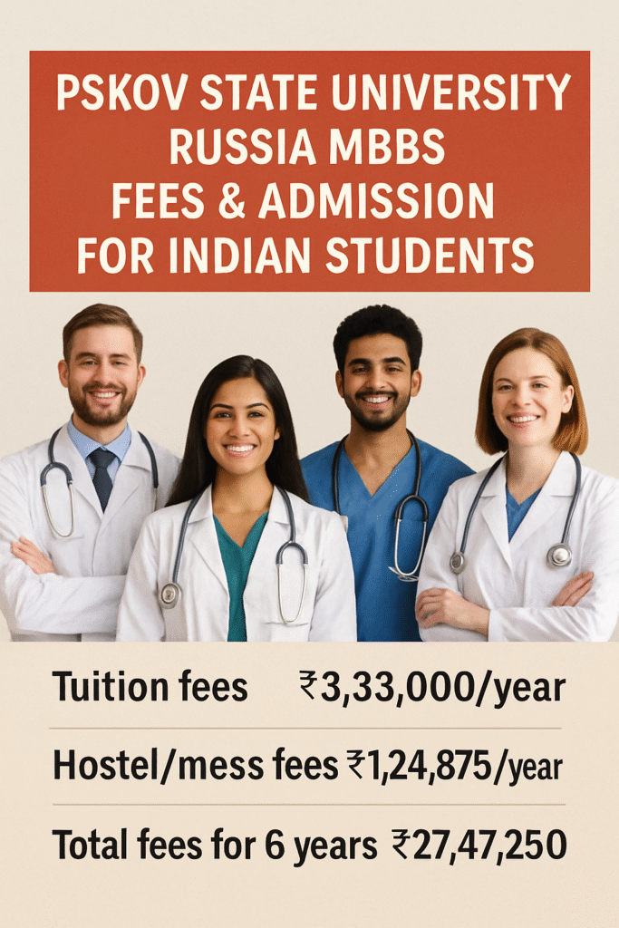Pskov State University Russia MBBS Fees & Admission for Indian Students