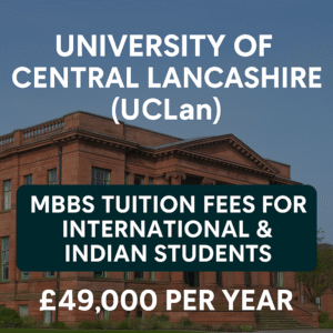 University of Central Lancashire (UCLan) – MBBS Tuition Fees for International & Indian Students