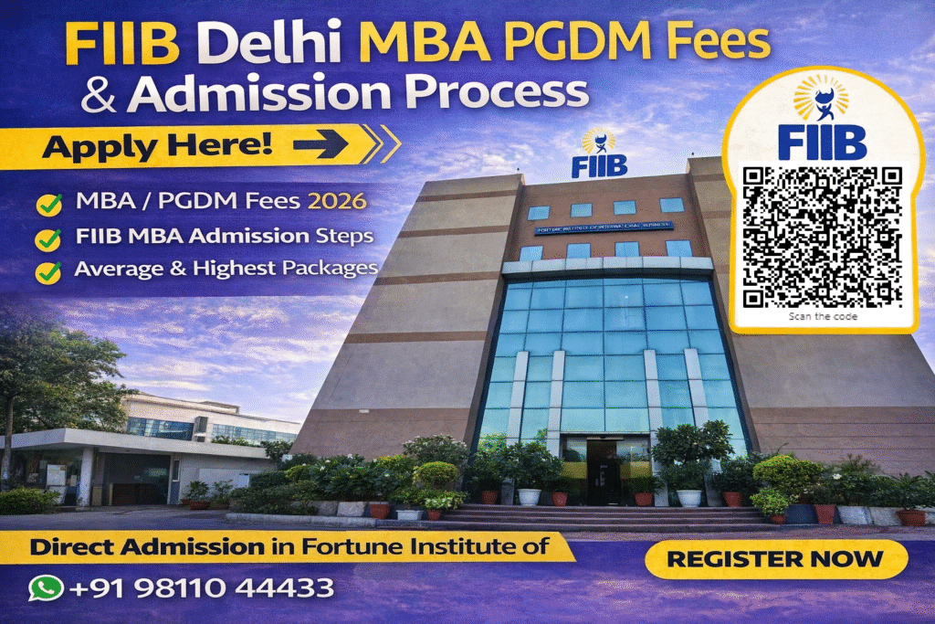 FIIB Delhi MBA PGDM Fees Admission Process – Apply here
