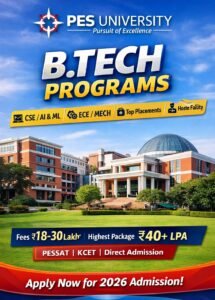 PES University Bangalore BTech Fees, Admission CSE Fees & Hostel