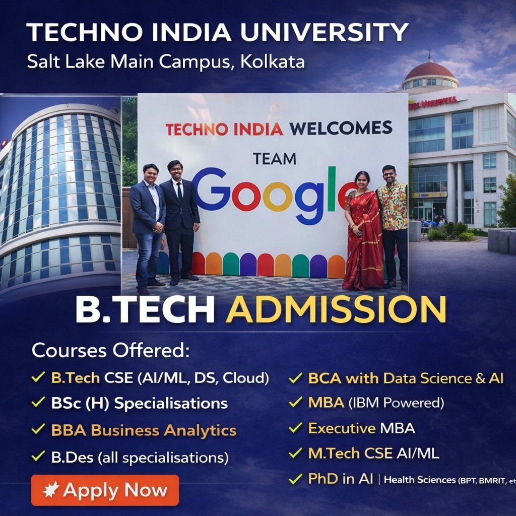 Techno India University Saltlake Kolkata Btech CSE Fees