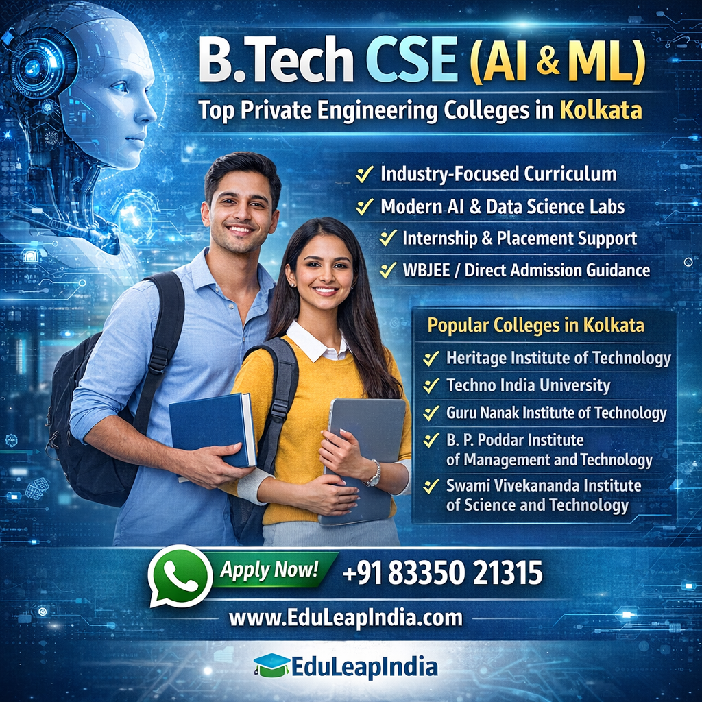 Top BTech CSE, AI & ML Private Engineering Colleges in Kolkata WB