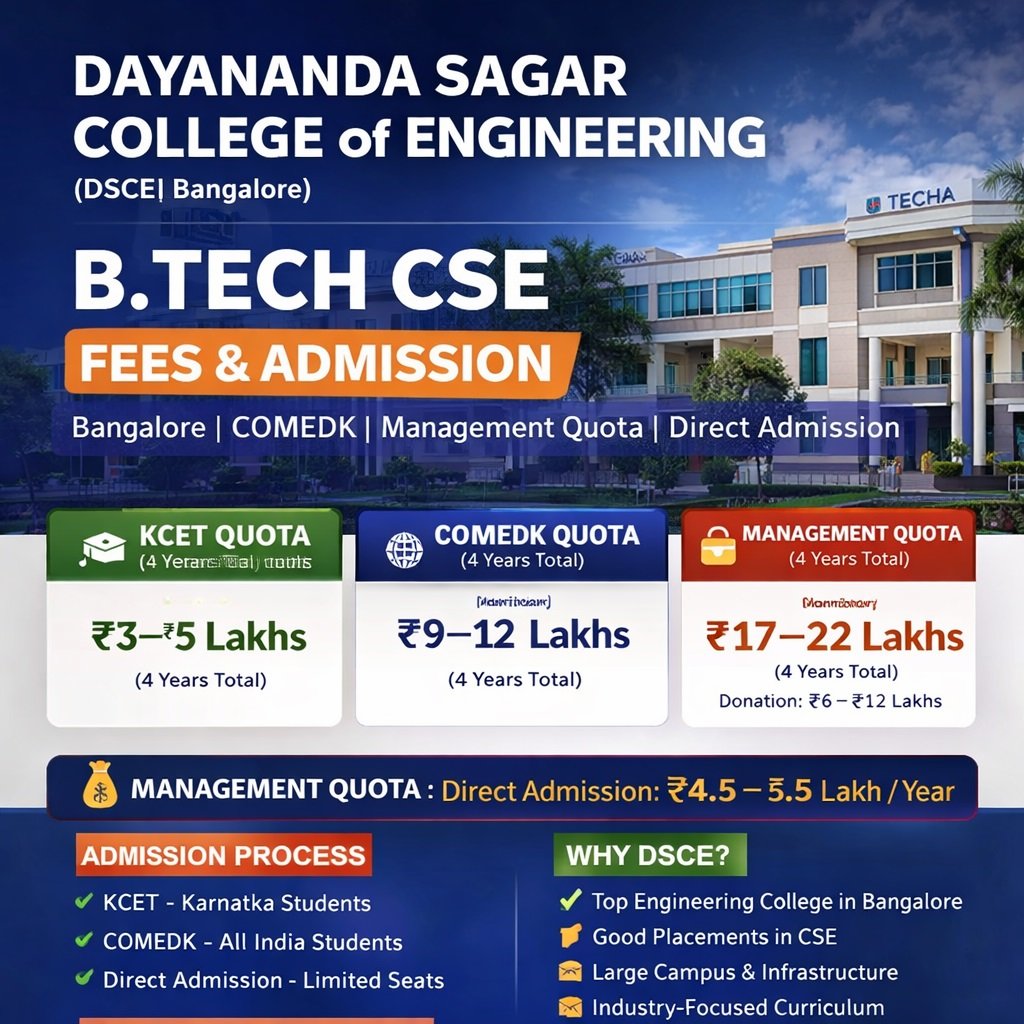 dayananda-sagar-college-engineering-btech-cse-fees-comedk-management-quota-direct-admission-process